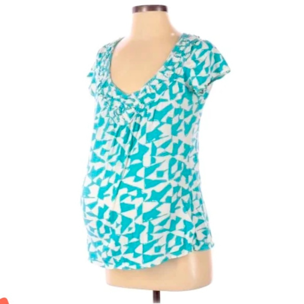 Short sleeve maternity blouse